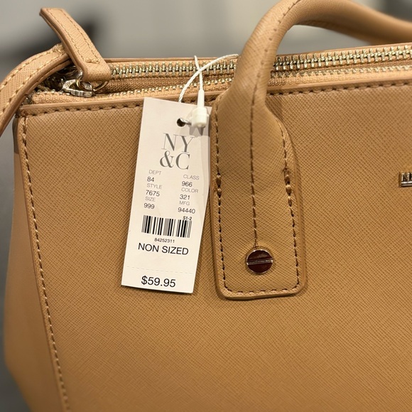 New York and Company Tan Tote Bag Style 7675 - Picture 5 of 14